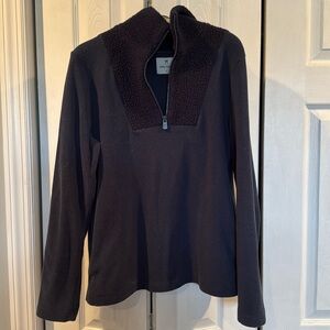 Dudley Stephens half zip pullover navy | size Small
